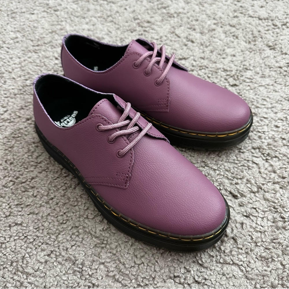Dr. Martens Mens 5/Womens 6 Zavala Lo Boots AirWair Purple Leather